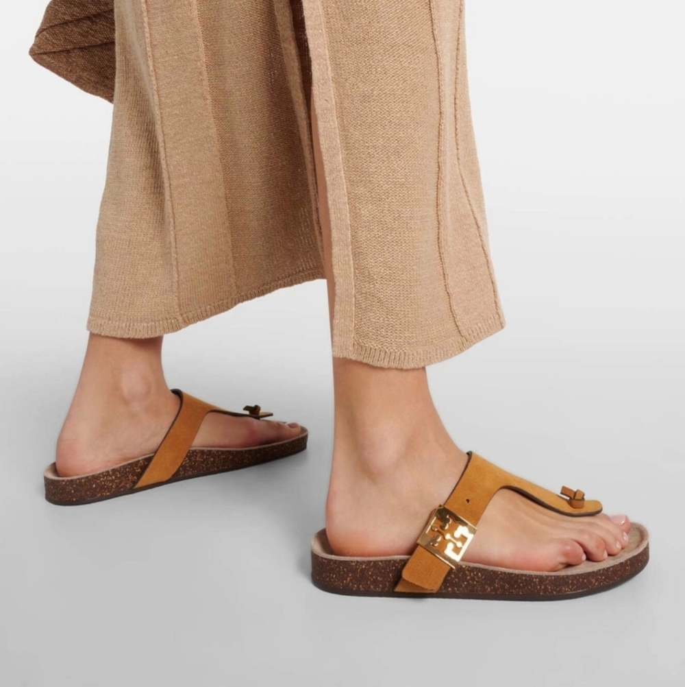 Tory Burch Mellow T-Strap Leather Sandals size 5